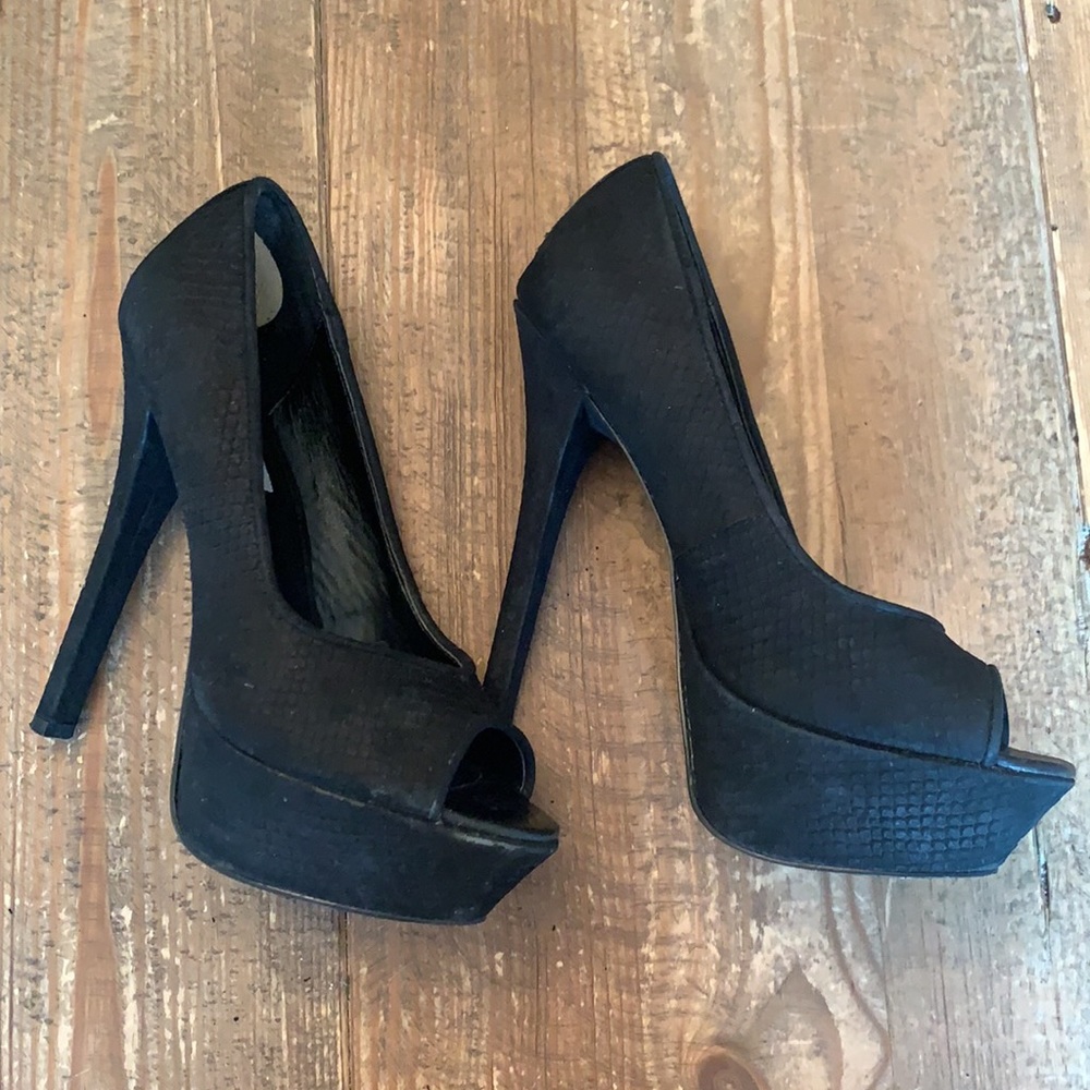 Steve Madden Peeptoe Python Print Platform Heel - image 2